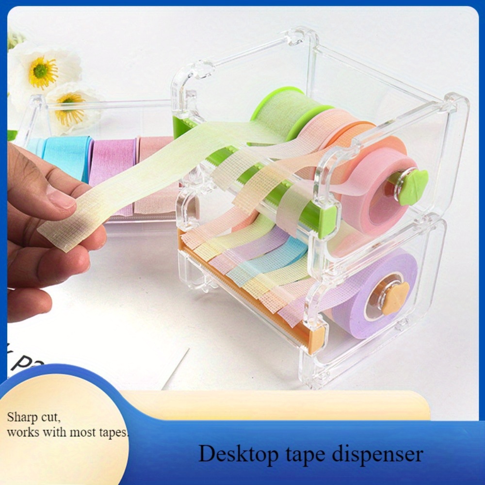 Washi Tape Set - Dispensador de Cinta Adhesiva Multiusos, Cortador
